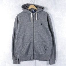 画像1: POLO Ralph Lauren REVERSE WEAVE TYPE ロゴ刺繍 スウェットジップパーカー M (1)