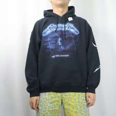画像2: METTALICA "RIDE THE LIGHTNING" ヘヴィメタルバンド アルバムプリント スウェットフーディー BLACK L (2)