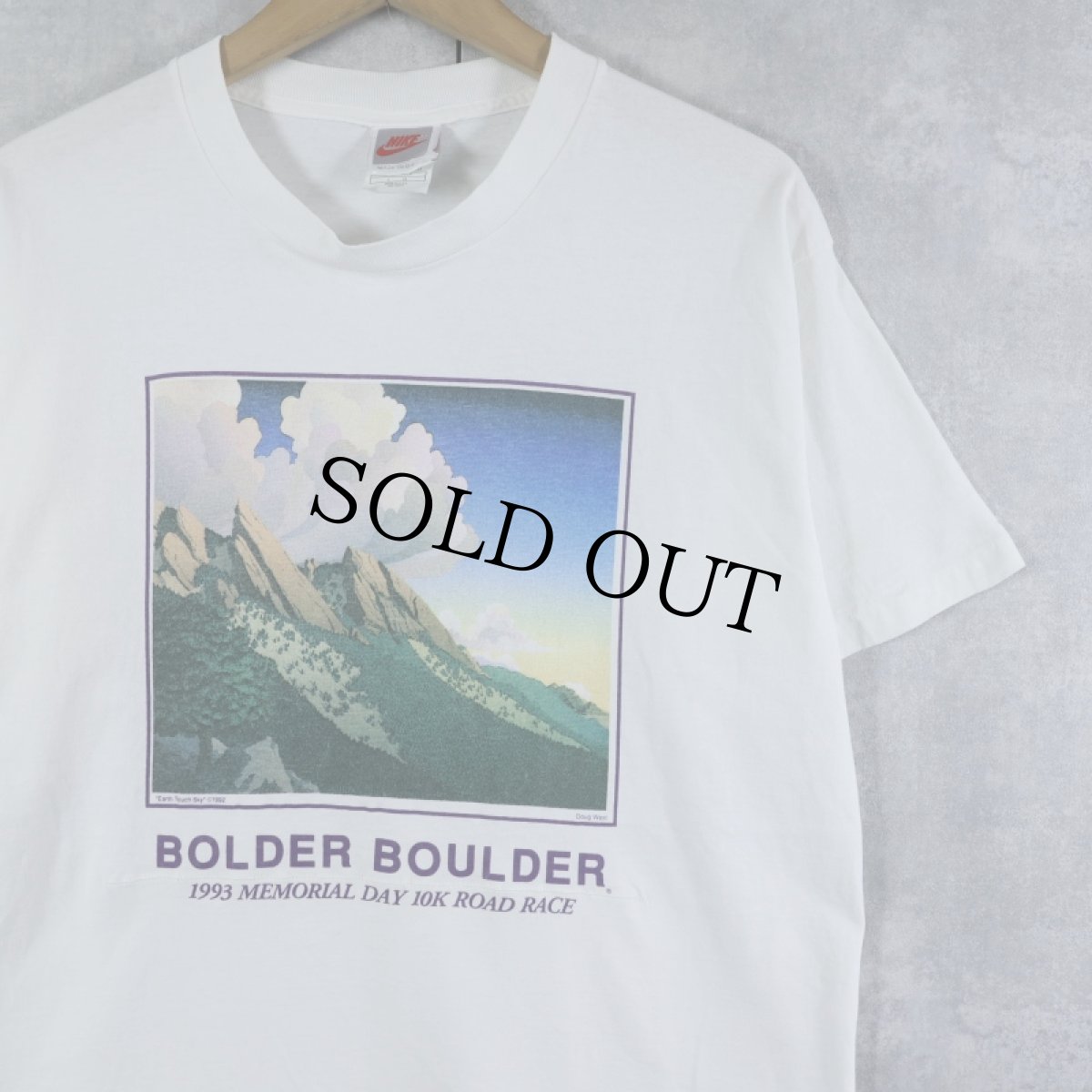 画像1: 90's NIKE USA製 "BOLDER BOULDER" ロードレース プリントTシャツ L (1)