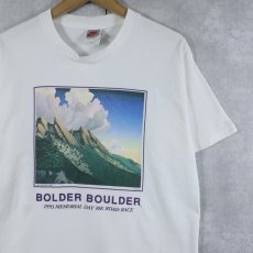 画像1: 90's NIKE USA製 "BOLDER BOULDER" ロードレース プリントTシャツ L (1)
