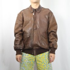 画像2: GOLDEN BEAR "A-2 TYPE" レザーフライトジャケット SIZE40 (2)