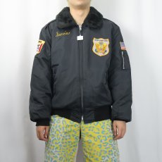 画像3: Timber King "B-15 TYPE" フライトジャケット BLACK L (3)