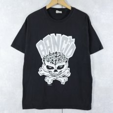画像1: 2000's RANCID パンクロックバンド スカルプリントTシャツ L (1)