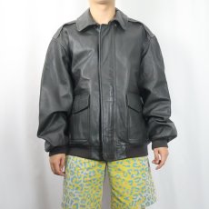 画像2: L.L.Bean "A-2 TYPE" レザーフライトジャケット XL (2)