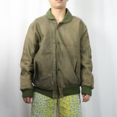 画像2: "MA-1 TYPE" レザーフライトジャケット SIZE52 (2)