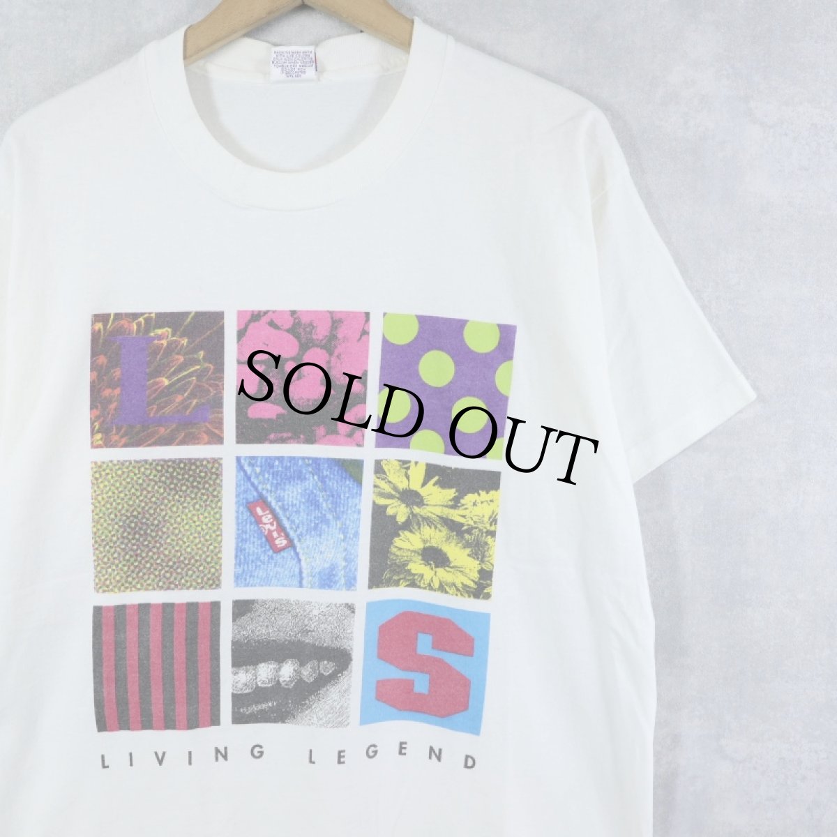 画像1: 90's Levi's USA製 "LIVING LEGEND" ポップアート プリントTシャツ (1)