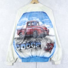 画像1: 80〜90's AUBURN SPORTSWEAR USA製 ペイント入り ナイロンスタジャン XL (1)