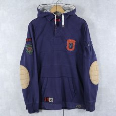 画像1: POLO Ralph Lauren "CUSTOM FIT" エルボーパッチ付き ラガーシャツ M (1)