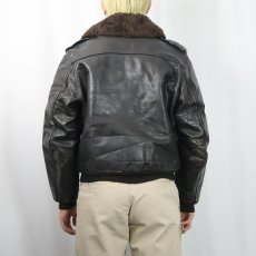 画像3: Schott "G-1 TYPE" レザーフライトジャケット BROWN SIZE40 (3)