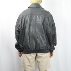 画像3: L.L.Bean "A-2 TYPE" レザーフライトジャケット XL (3)