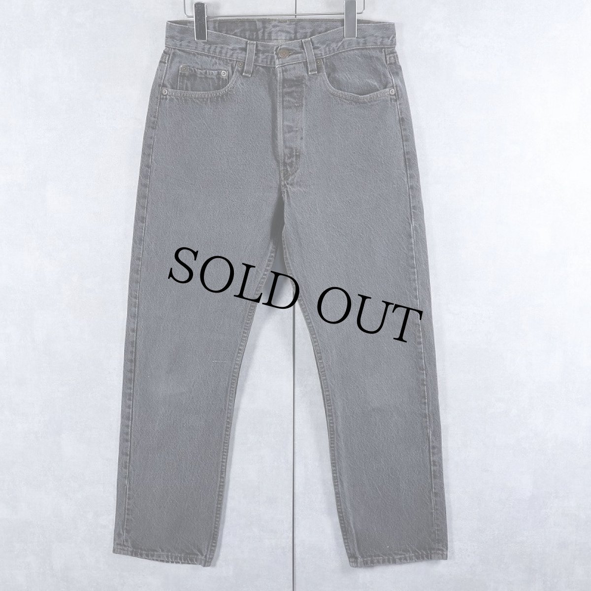 画像1: 90's Levi's 501 USA製 先染め ブラックデニムパンツ W31 (1)
