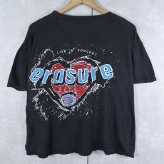 画像2: 80's ERASURE エレクトロ・ポップ・バンドツアーTシャツ BLACK (2)
