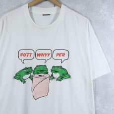 画像1: 90's USA製 "BUTT WHYY PER" パロディプリントTシャツ XL (1)