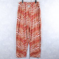 画像1: 90's ZUBAZ ゼブラ柄 コットンポリイージーパンツ 2XL (1)