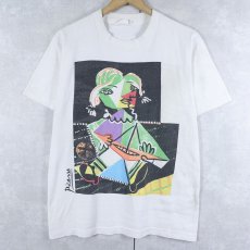 画像1: 90's Pablo Picasso "Girl with a Boat" アートプリントTシャツ (1)