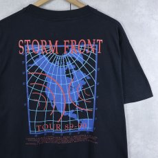 画像2: 90's BILLY JOEL "STORM FRONT TOUR 89-90" シンガーソングライター ツアーTシャツ BLACK XL (2)