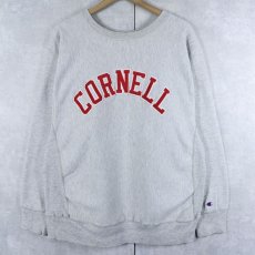 画像1: 80's Champion REVERSE WEAVE USA製 トリコタグ "CORNELL" パッチ付き スウェット XL (1)