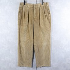 画像1: Brooks Brothers 2タック コーデュロイパンツ W33 (1)
