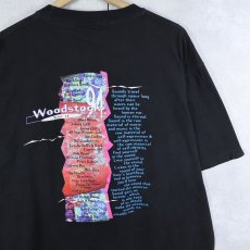 画像2: 90's WOODSTOCK 94 ロックフェスティバルプリントTシャツ BLACK L (2)