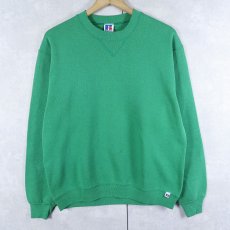 画像1: 90's RUSSELL ATHLETIC USA製 前V 無地スウェット M (1)