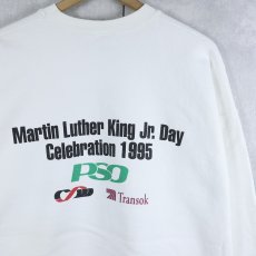 画像2: 90's USA製 "MLK Day" プリントスウェット XL (2)