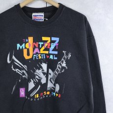 画像1: 90's Monterey Jazz Festival ミュージックフェスティバル プリントスウェット BLACK M (1)