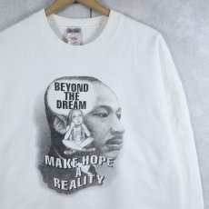 画像1: 90's USA製 "MLK Day" プリントスウェット XL (1)