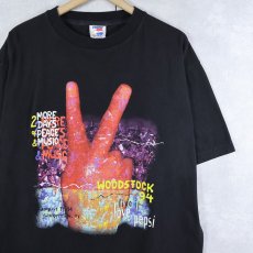 画像1: 90's WOODSTOCK 94 ロックフェスティバルプリントTシャツ BLACK L (1)