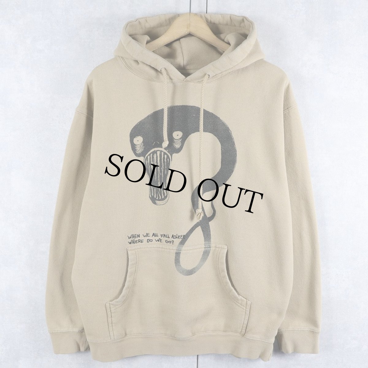 画像1: Billie Eilish "WHEN WE ALL FALL ASLEEP, WHERE DO WE GO?" 刺繡入り ミュージシャンプリントスウェットフーディー M (1)