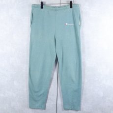 画像1: 90's Champion 青刺繍タグ 中期 USA製 ロゴ刺繍 スウェットパンツ M (1)