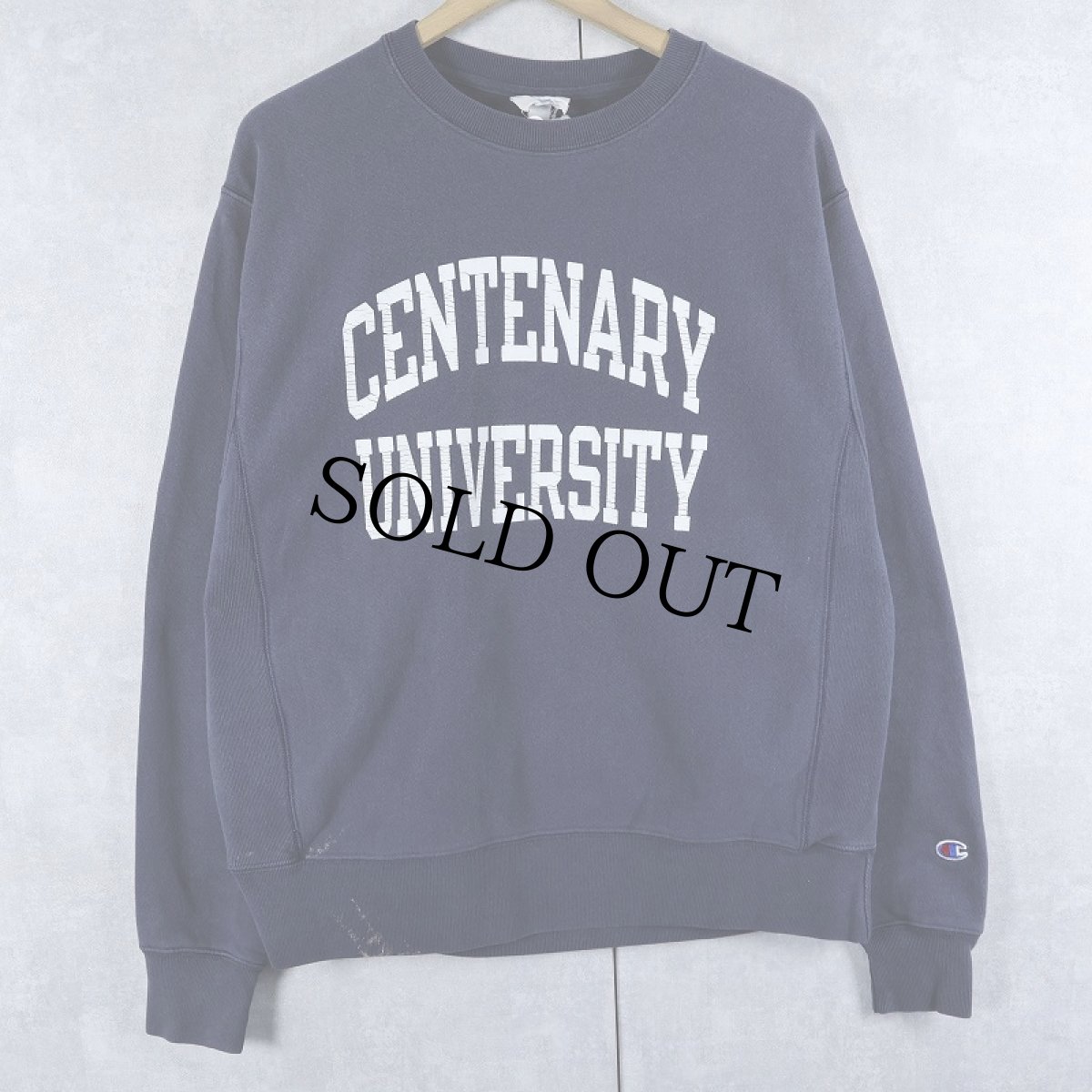 画像1: Champion REVERSE WEAVE "CENTENARY UNIVERSITY" プリントスウェット NAVY M (1)