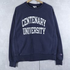 画像1: Champion REVERSE WEAVE "CENTENARY UNIVERSITY" プリントスウェット NAVY M (1)