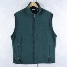 画像1: 90's Patagonia USA製 ロゴ刺繍 シンチラフリースベスト M (1)