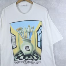 画像1: 2000's Cafe Tu Tu Tango "FOOD FOR THE STARVING ARTIST" アートプリントTシャツ XL (1)