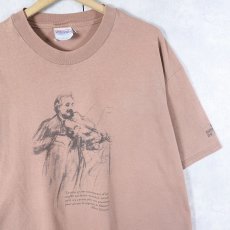 画像1: 90's Albert Einstein USA製 "FESTIVAL INTERNATIONAL DE LANAUDIERE" 音楽フェスティバルプリントTシャツ XL (1)