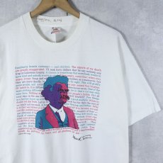 画像1: 90's Mark Twain USA製 小説家 名言プリントTシャツ XL (1)