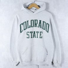 画像1: 90's〜 RUSSELL ATHLETIC USA製 "COLORADO STATE" プリントスウェットフーディ L (1)