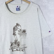 画像1: 90's Champion 青刺繍タグ 後期 "CHIROPRACTIC LACC" 医療学校プリントTシャツ XL (1)