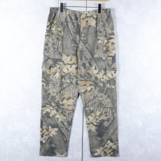 画像1: 90's JERZEES OUTDOORS USA製 "MOSSY OAK" リアルツリーカモ柄 スウェットカーゴパンツ XL (1)