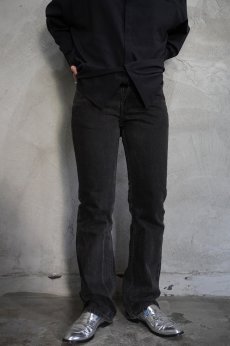 画像1: 90's Levi's 517 USA製 "サルファブラック" ブラックデニムパンツ W27 (1)