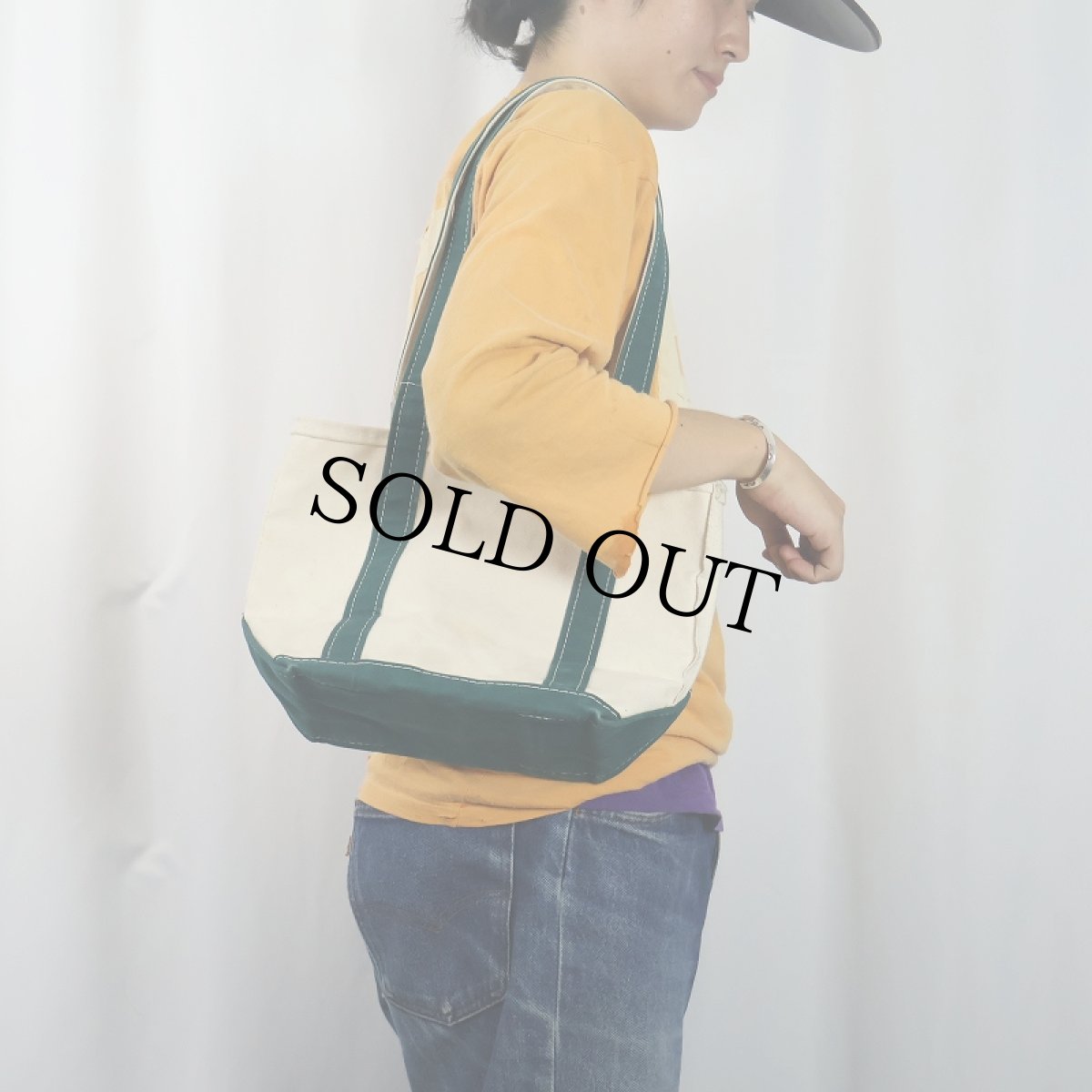画像2: 80's L.L.Bean "BOTE AND TOTE" ロングハンドル キャンバストートバッグ SMALL (2)