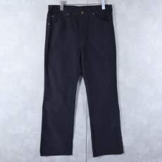 画像1: 70's JC Penney "PLAIN POCKETS" ブーツカット コーデュロイパンツ DARK NAVY W34 (1)