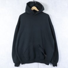 画像1: 90's RUSSELL ATHLETIC USA製 スウェットフーディー BLACK XL (1)