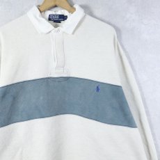 画像1: POLO Ralph Lauren ボーダー柄 ラガーシャツ XL (1)
