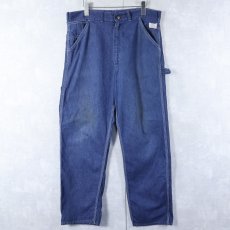 画像1: 60's Sears "VAT DYED" デニムペインターパンツ W35 (1)