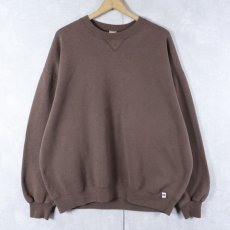 画像1: 90's RUSSELL ATHLETIC USA製 前V 無地スウェット XL (1)