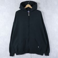 画像1: RUSSELL ATHLETIC スウェットジップパーカー BLACK XXL (1)