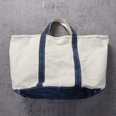 画像1: 80's L.L.Bean "BOTE AND TOTE" ジップトップ×耳付き キャンバストートバッグ LARGE (1)