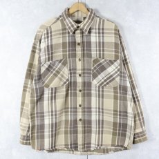 画像1: 90〜2000's ST. JOHNS BAY チェック柄 ヘビーネルシャツ L (1)