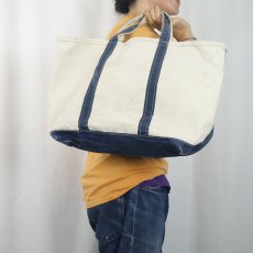画像2: 80's L.L.Bean "BOTE AND TOTE" ジップトップ×耳付き キャンバストートバッグ LARGE (2)